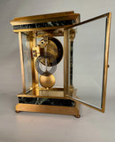 French Empire Style Gilt bronze and Green Marble Mantel Clock