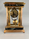 French Empire Style Gilt bronze and Green Marble Mantel Clock