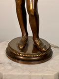 "Florentine Singer" Bronze Figure by P Dubois 1865