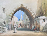Noel H. Leaver A Gateway in Syria Painting, Orientalist, 20th Century, Signed