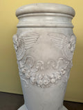 Italian LXVI style Carved Carrara Marble Umbrella Stand and Stick Stand