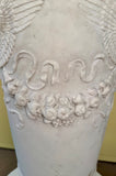 Italian LXVI style Carved Carrara Marble Umbrella Stand and Stick Stand