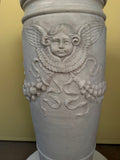 Italian LXVI style Carved Carrara Marble Umbrella Stand and Stick Stand