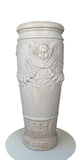 Italian LXVI style Carved Carrara Marble Umbrella Stand and Stick Stand