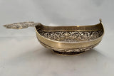 A Parcel-Gilt Silver Kovsh, Ovchinnikov, Moscow, 1883