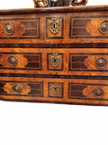 18th Century Baroque Walnut Three Drawer Commode