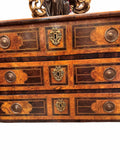 18th Century Baroque Walnut Three Drawer Commode
