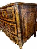 18th Century Baroque Walnut Three Drawer Commode