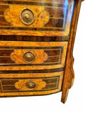 18th Century Baroque Walnut Three Drawer Commode