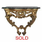 Louis XV Style Table a Console with Marble Top