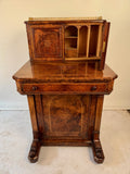 Victorian Figured Walnut Ladies Writing Bureau or Bonheur de Jour