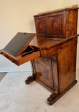 Victorian Figured Walnut Ladies Writing Bureau or Bonheur de Jour