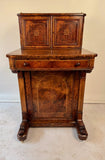 Victorian Figured Walnut Ladies Writing Bureau or Bonheur de Jour