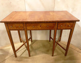 Antique Satin Birch and Inlaid  Writing Table