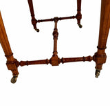 Antique Regency Birdseye Maple Writing Table, Tooled leather top, 1830
