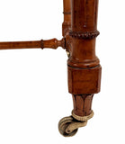 Antique Regency Birdseye Maple Writing Table, Tooled leather top, 1830