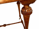Antique Regency Birdseye Maple Writing Table, Tooled leather top, 1830