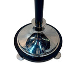 Pair of Art Deco Silver And Black Torchiers