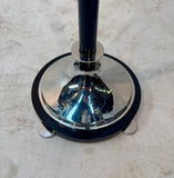 Pair of Art Deco Silver And Black Torchiers