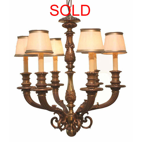 Napoleon III Style Bronze Cornucopia Chandelier