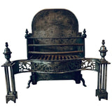 Georgian Polished Steel Firegrate, circa 1800