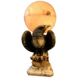 Italian Alabaster Lamp Modelled as an Eagle on a Rocky Crag