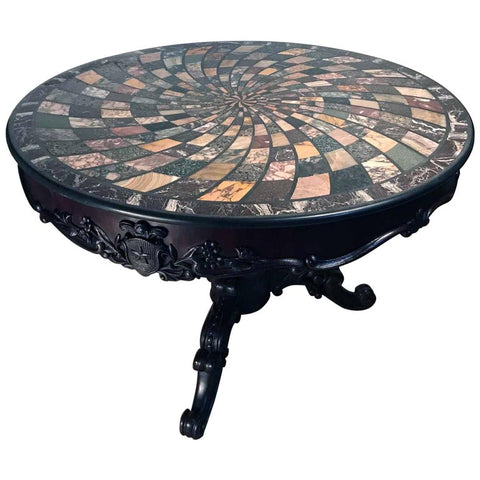 Specimen Marble-Topped Table, Grand Tour