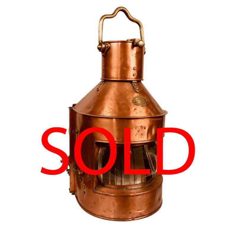 ヴィンテージ William Harvie & Co Ltd ランタン Wm Harvie Copper Signal Ship Lantern – Grand Central Inc
