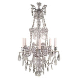 French Silvered Bronze and Cut Crystal Twelve-Light Chandelier