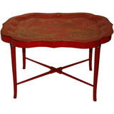 Chinoiserie Lacquered Tole Tray Table