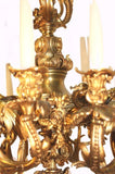 Fine Louis XV Style Gilt-Bronze Twelve-Light Chandelier