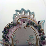 Pair of Antique Meissen Two-Light Mirrored Girandole Sconces