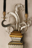 Pair of Two-Light Mirrored Wall Sconces