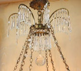 Crystal and Gilt Bronze Baltic Chandelier