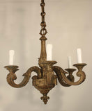 Louis XVI Style Bronze Six Light Chandelier
