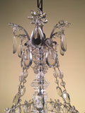 French Silvered Bronze and Cut Crystal Twelve-Light Chandelier