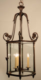 Louis XV Style Oxidized Bronze Gas Lantern