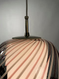 Murano Lattichino Glass Pendant Light circa 1950 for  Lightolier
