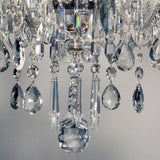 Czechoslovakian Six-Light Crystal Chandelier with  Swags and  Pendant Drops