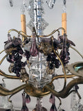 Early French Six-Light Bronze Chandelier