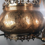 Brass Oriental Eight-Arm Chandelier