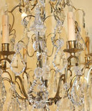 Louis XV Style Gilt Bronze and Crystal Eight-Light Chandelier