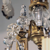 Elegant Eight-Light French Bronze Cage Chandelier