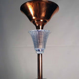 Art Deco Opulence Glass and Copper Chandelier by Ezan