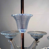 Art Deco Opulence Glass and Copper Chandelier by Ezan