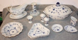 Assembled Partial Set of Royal Copenhagen Blue Fluted Dishes