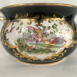 George Jones Crescent Chamber Pot in the Manner of First Period Worcester