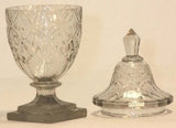 Pair of Anglo-Irish Cut-Glass Covered Sweetmeats