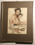 Roland Strasser Mother and Child Drawing