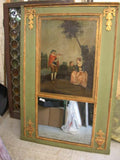 Louis XVI Style Parcel Giltwood Trumeau Mirror
